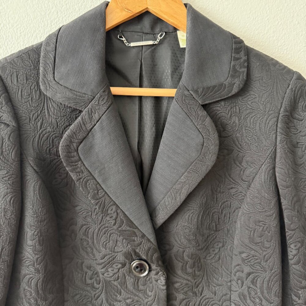 Sigrid Olsen Jacquard Black Blazer‎ Size 10